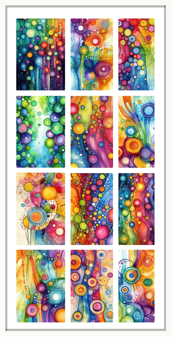 Waterslide Nail Decal | ABSTRACT CIRCLES