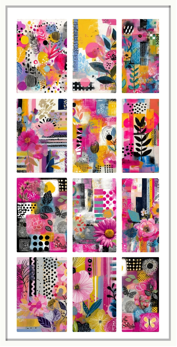 Waterslide Nail Decal | ABSTRACT COLLAGE
