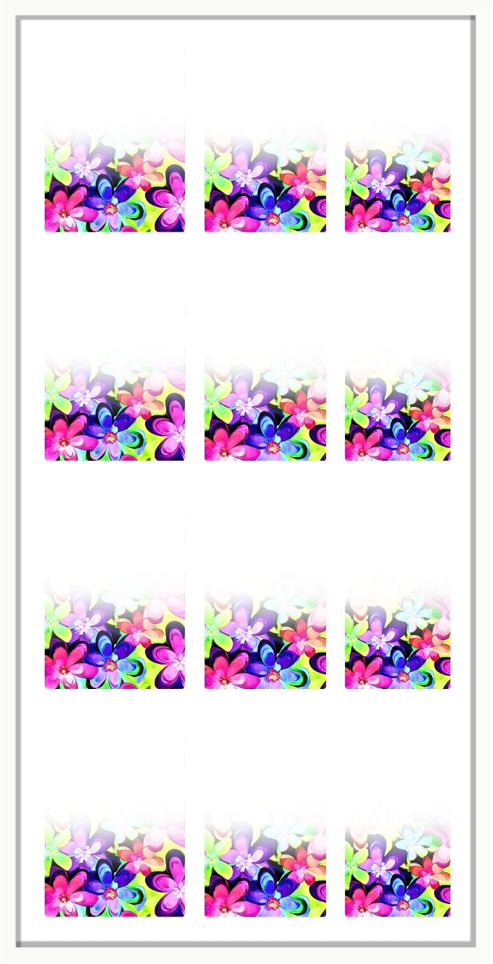 Waterslide Nail Decal | BRIGHT FLORAL OMBRE