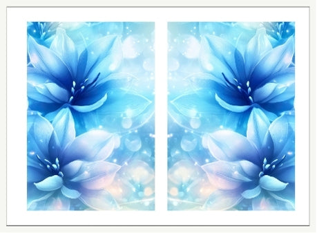 Waterslide Nail Decals | ELEGANCE IN BLUE