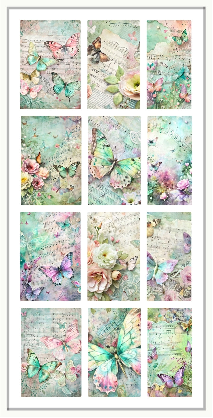 MELODY IN MOTION | Butterfly & Botanical Waterslide Nail Decals