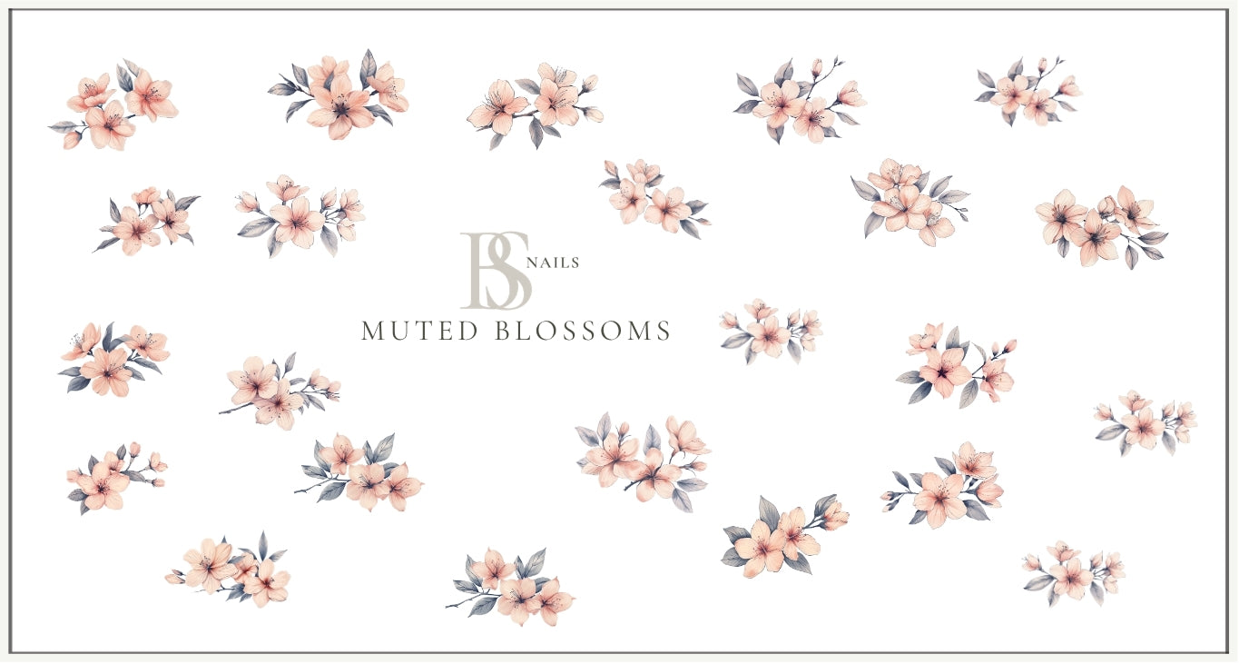 Waterslide Nail Decal | MUTED BLOSSOMS