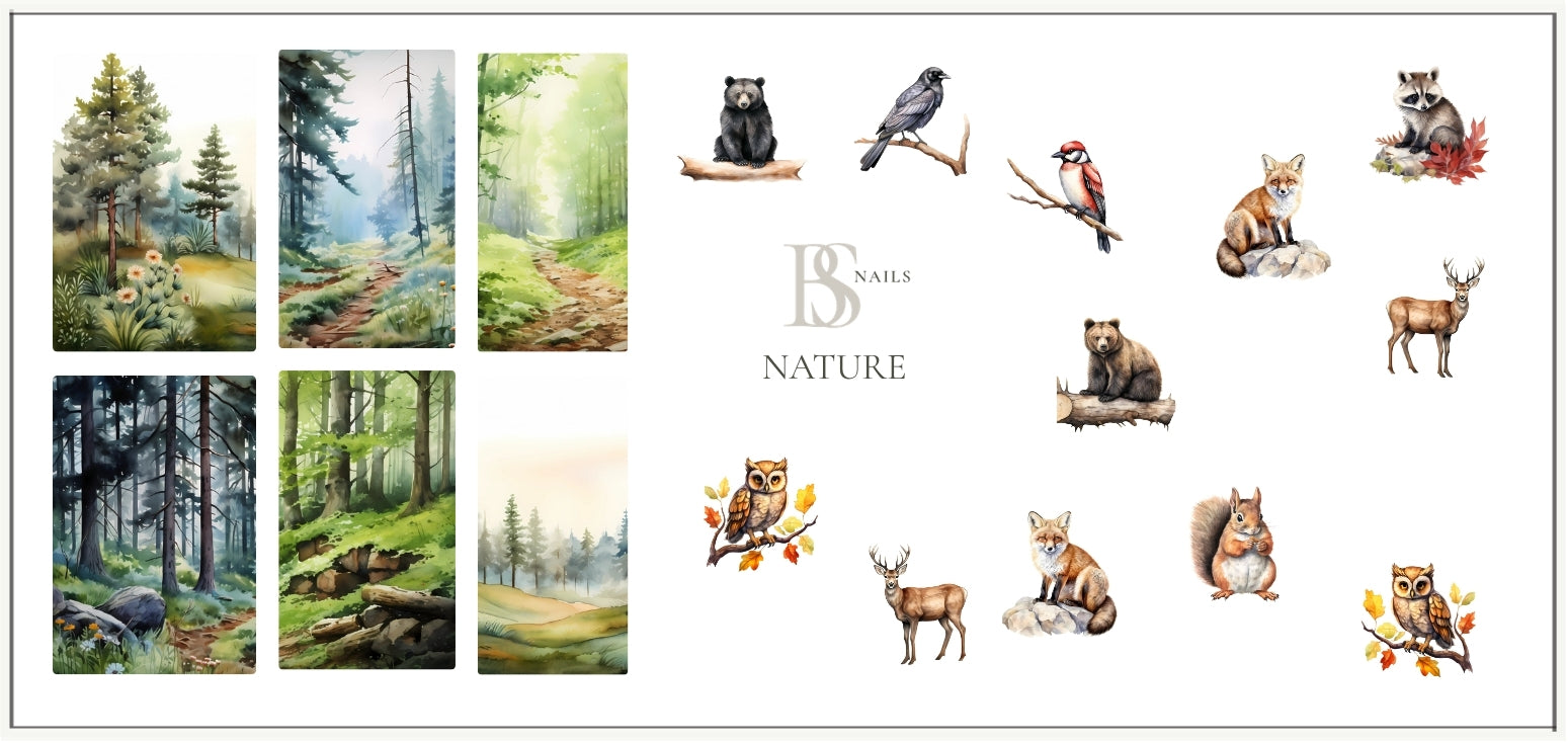 Waterslide Nail Decal | NATURE