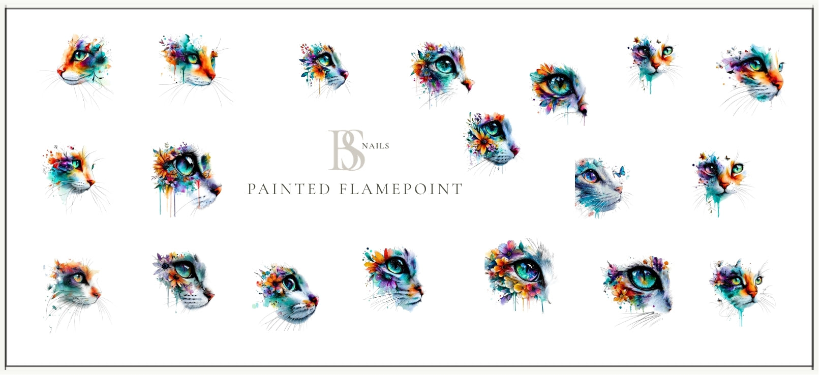 Waterslide Nail Decal | PAINTED FLAMEPOINT