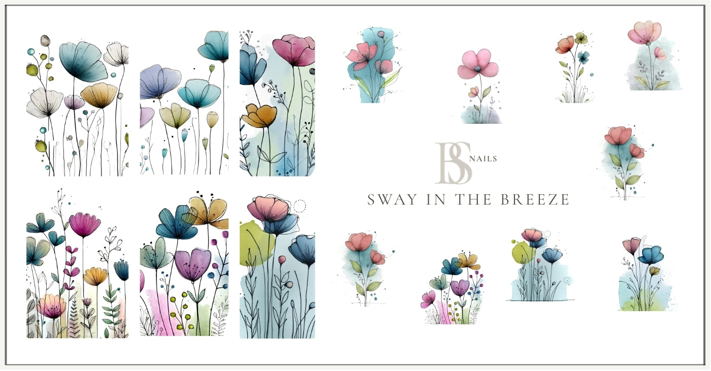 Waterslide Nail Decal | SWAY IN THE BREEZE