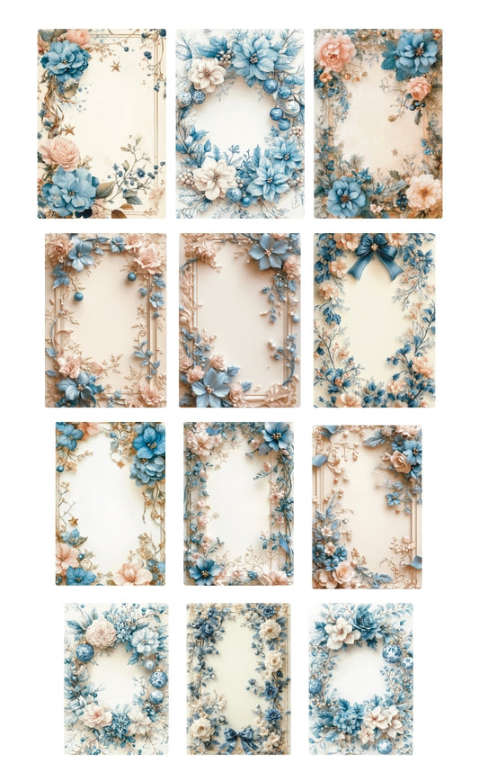blush and blue
