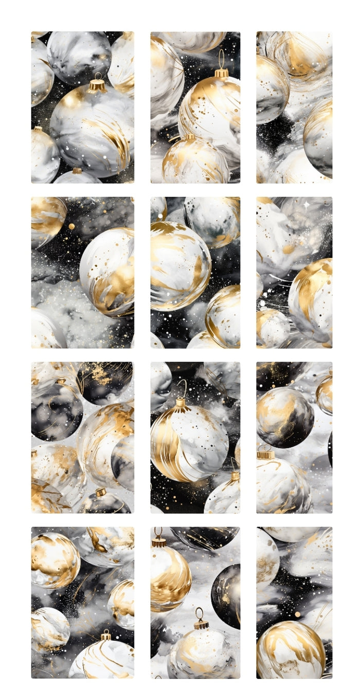 b&w marble ornaments