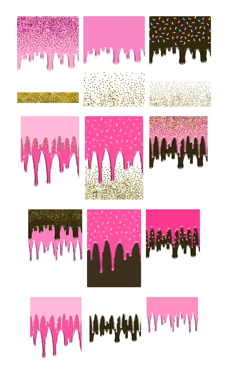 dripping pink chocolate
