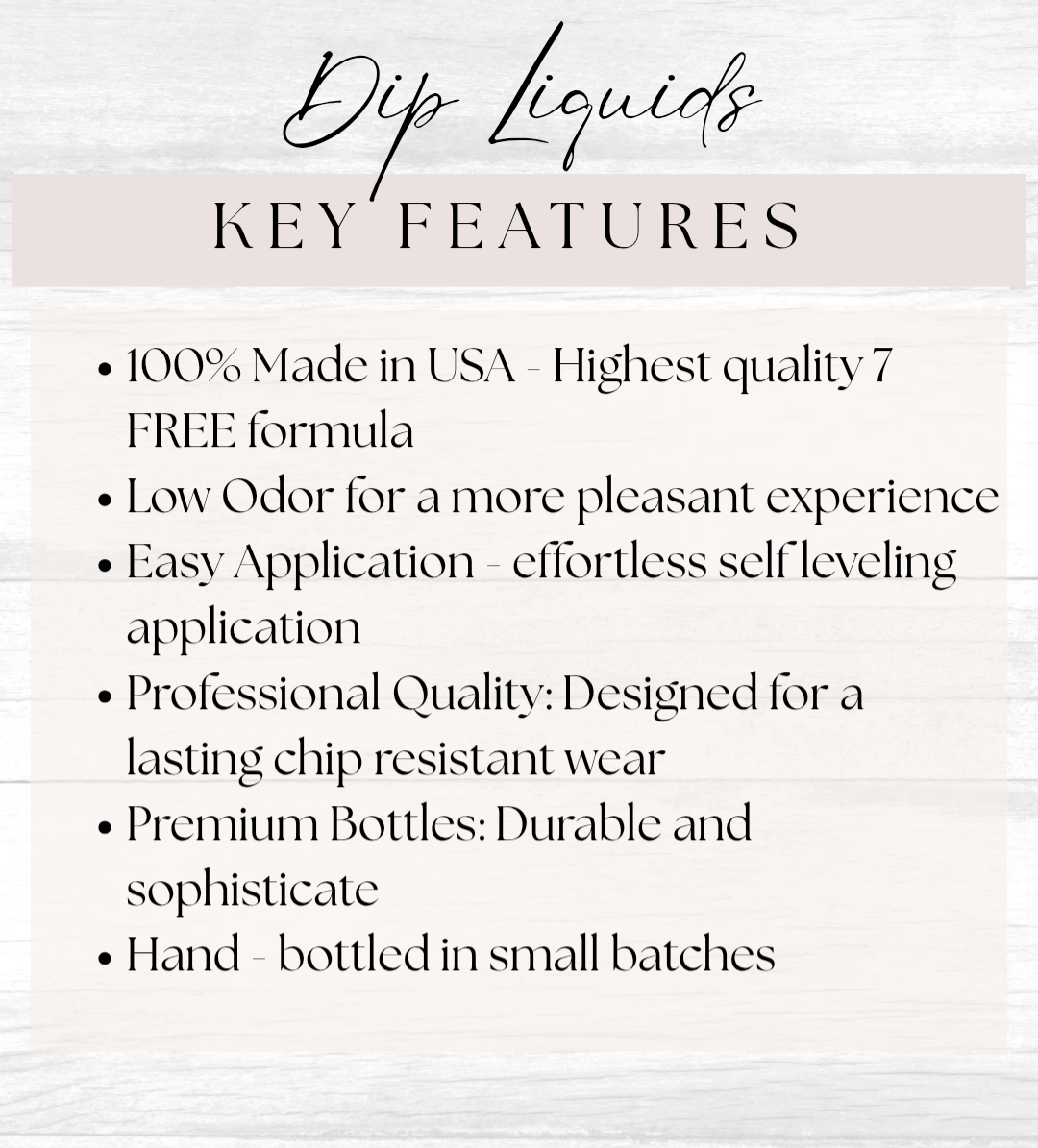 Professional Low Odor Dip Liquid Set