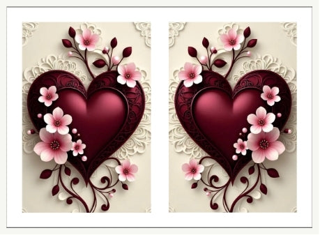 Waterslide Nail Decals | ELEGANT HEARTS