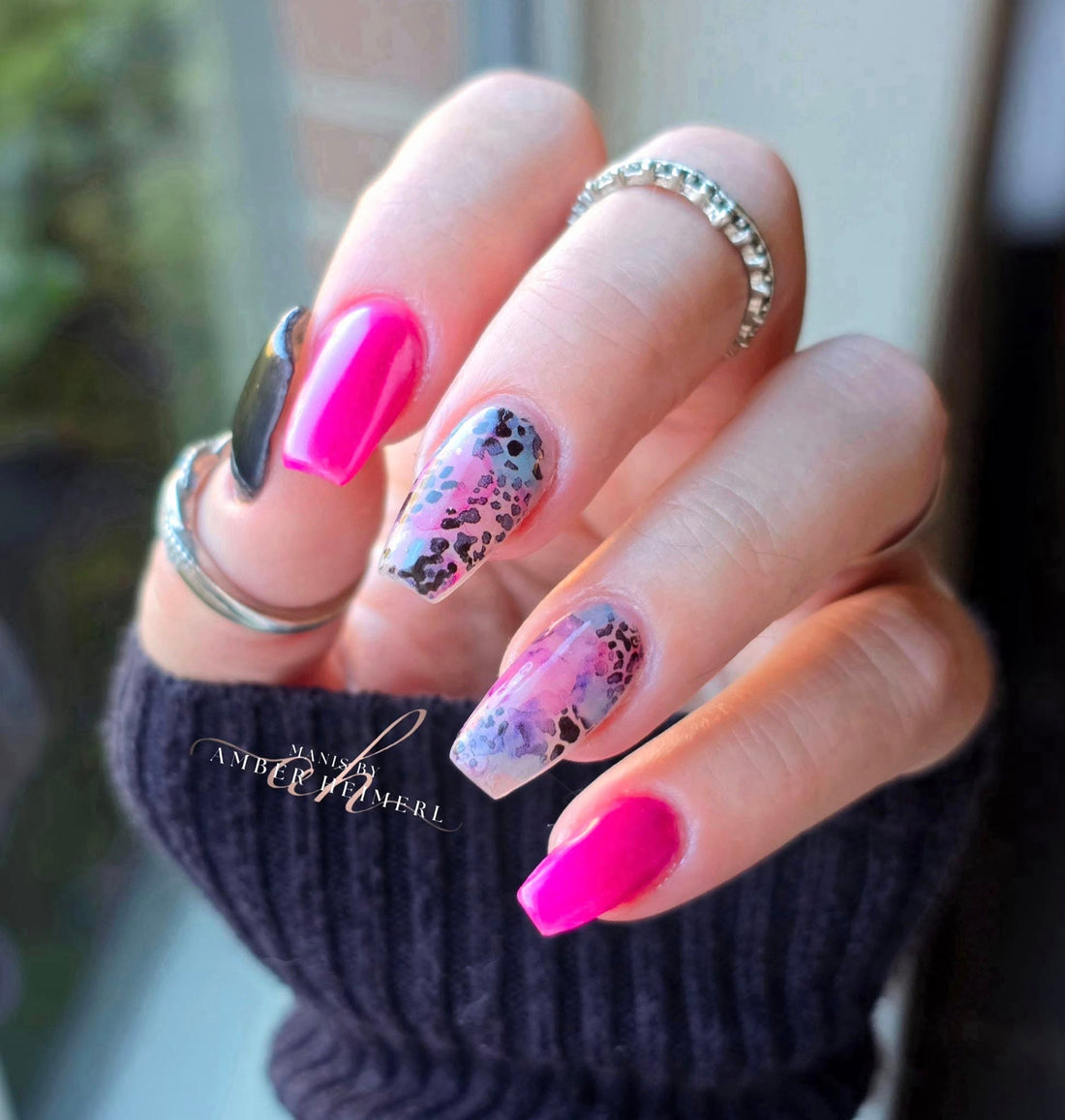 Waterslide Nail Decal | COTTON CANDY LEOPARD