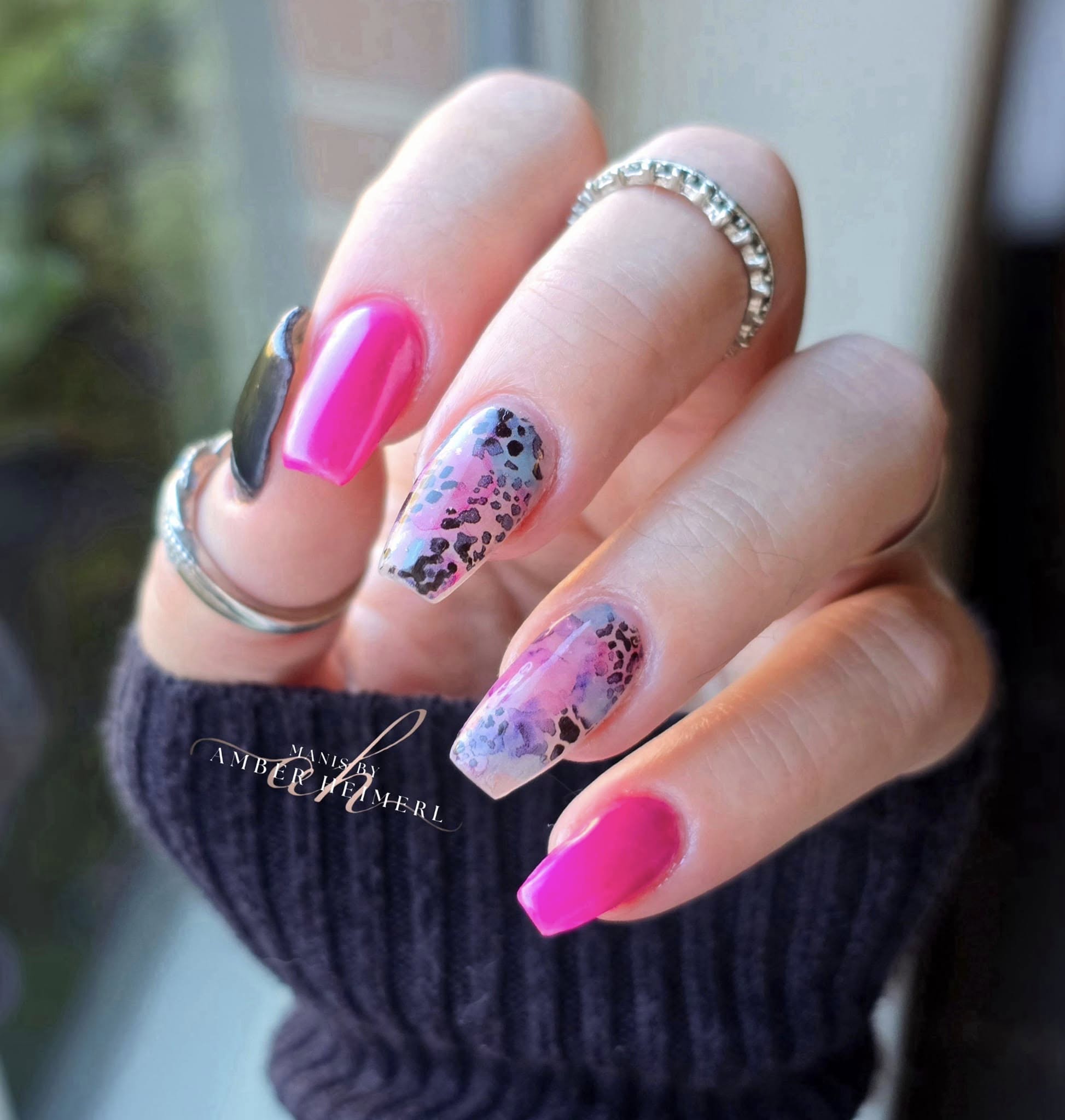 Waterslide Nail Decal | COTTON CANDY LEOPARD