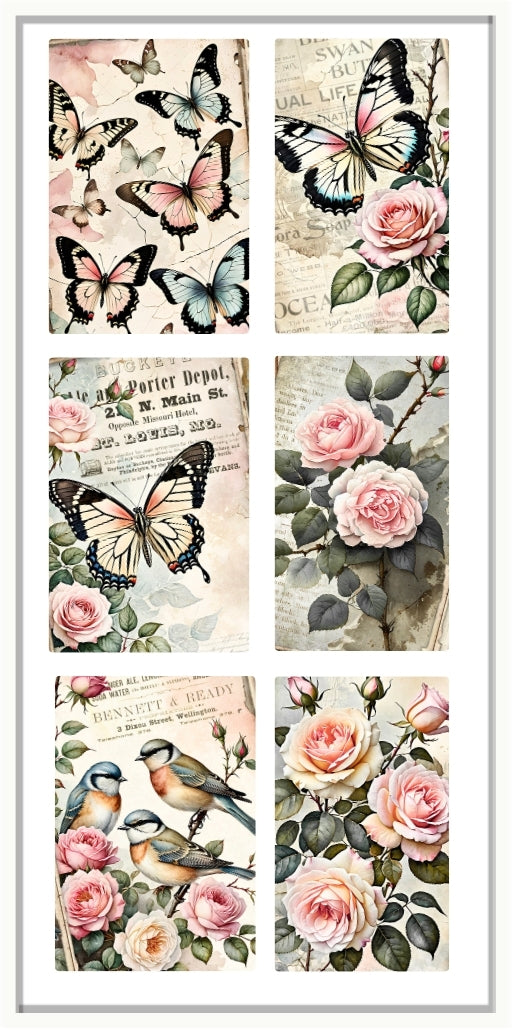 Waterslide Nail Decal | ANTIQUE AVIARY