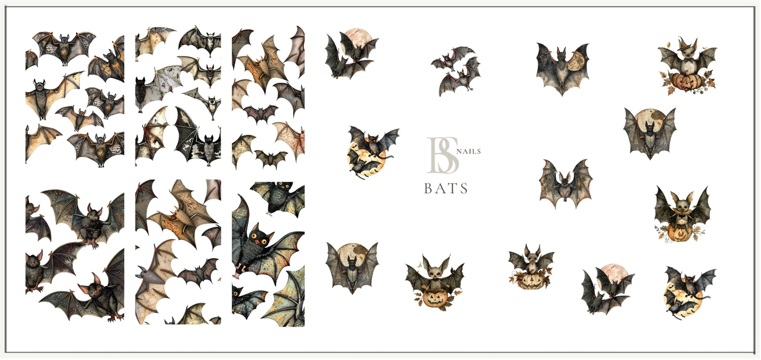 Waterslide Nail Decal | BATS