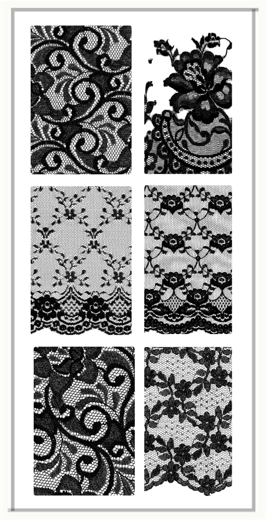 Waterslide Nail Decal | BLACK LACE