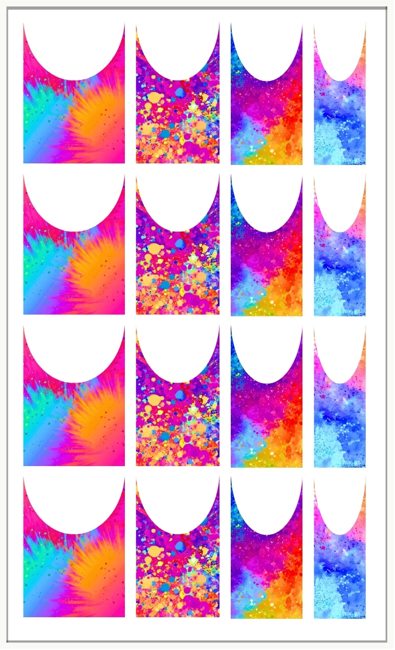 Waterslide Nail Decals |CARNIVAL SPLAT