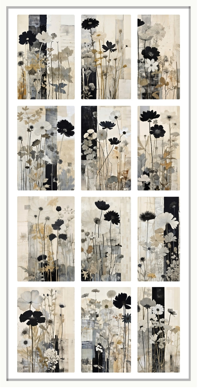 Waterslide Nail Decal | CLASSIC BLACK AND BEIGE
