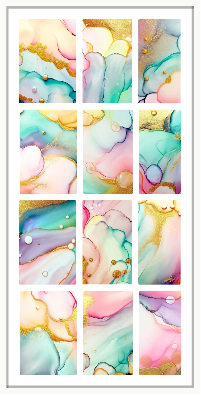 Waterslide Nail Decal | COTTON CANDY SWIRL