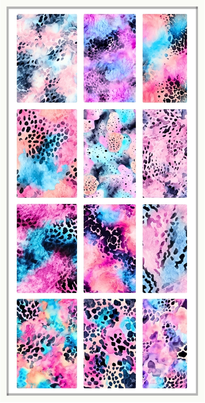 Waterslide Nail Decal | COTTON CANDY LEOPARD