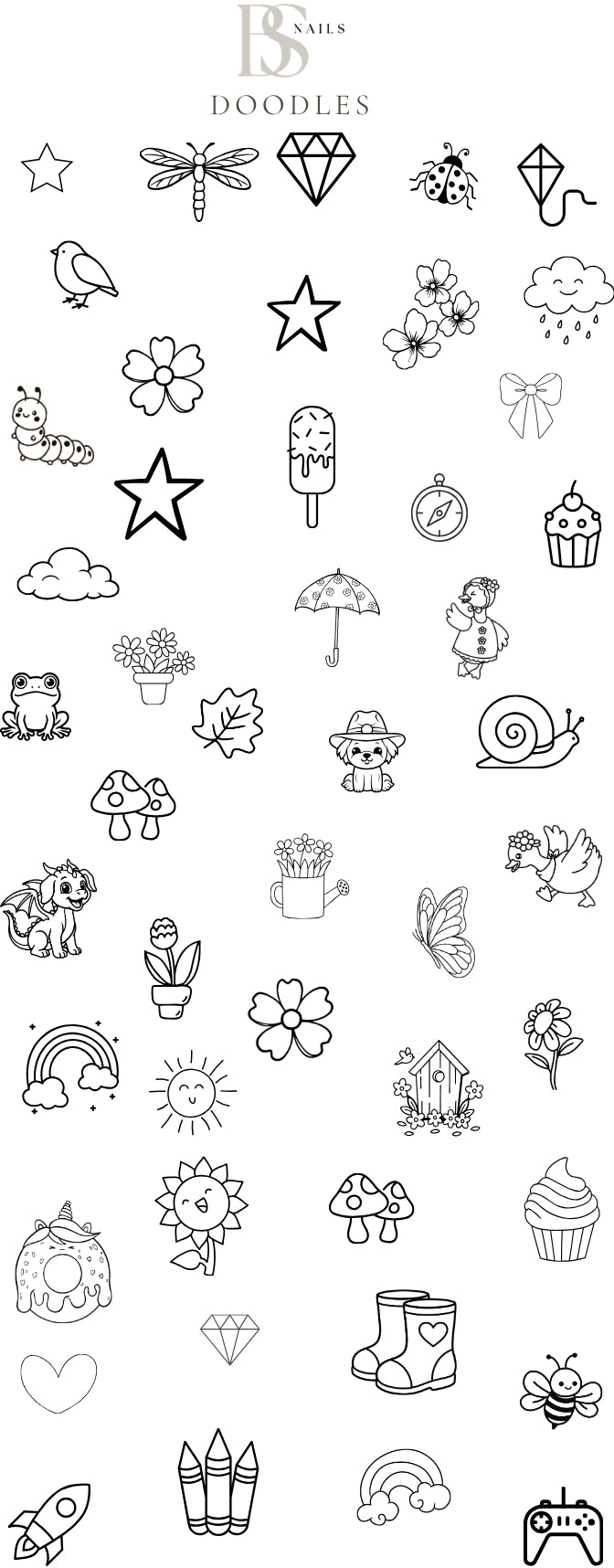 Waterslide Nail Decal | DOODLES