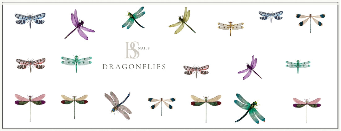 Waterslide Nail Decal |DRAGONFLIES