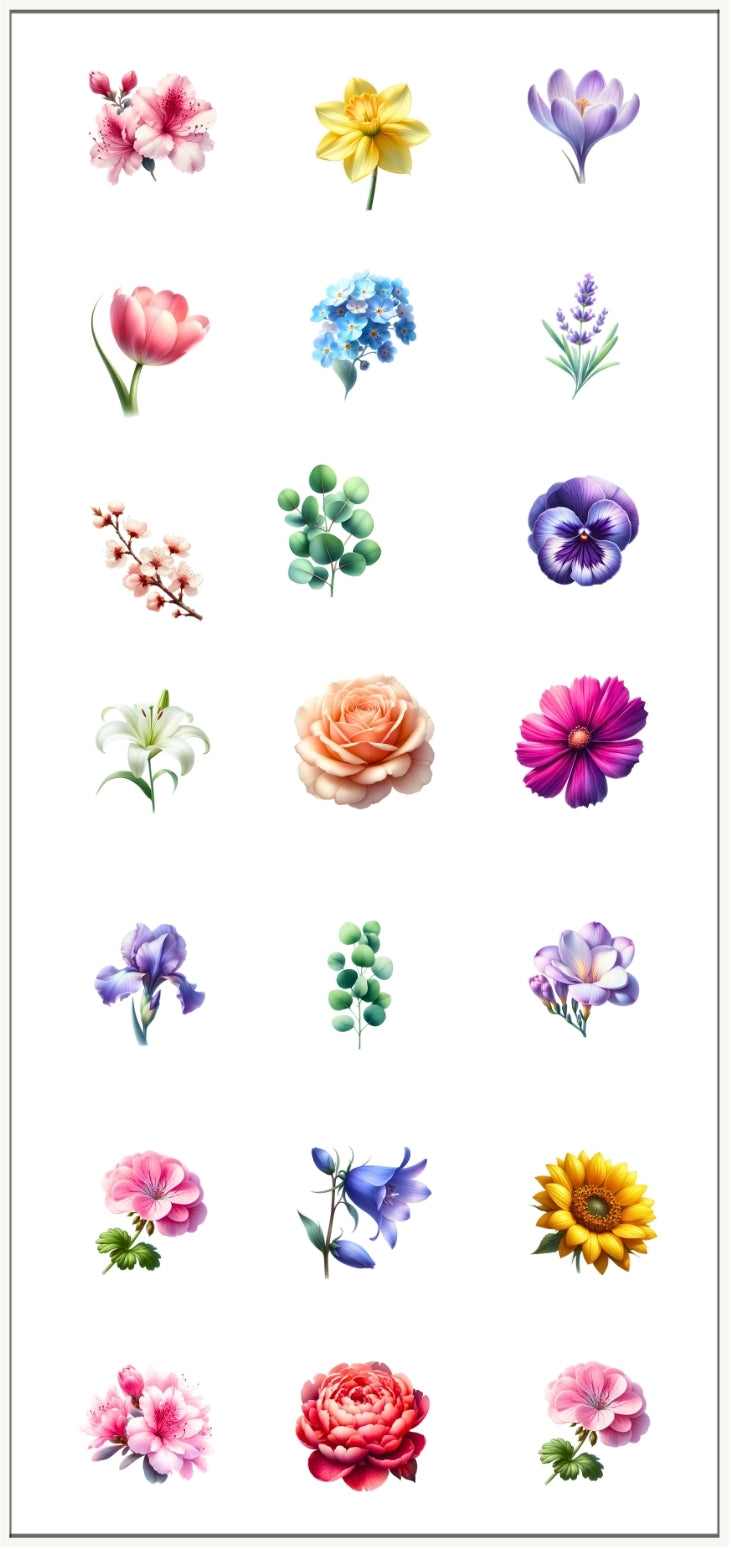 Waterslide Nail Decal | FLORAL POPS 2