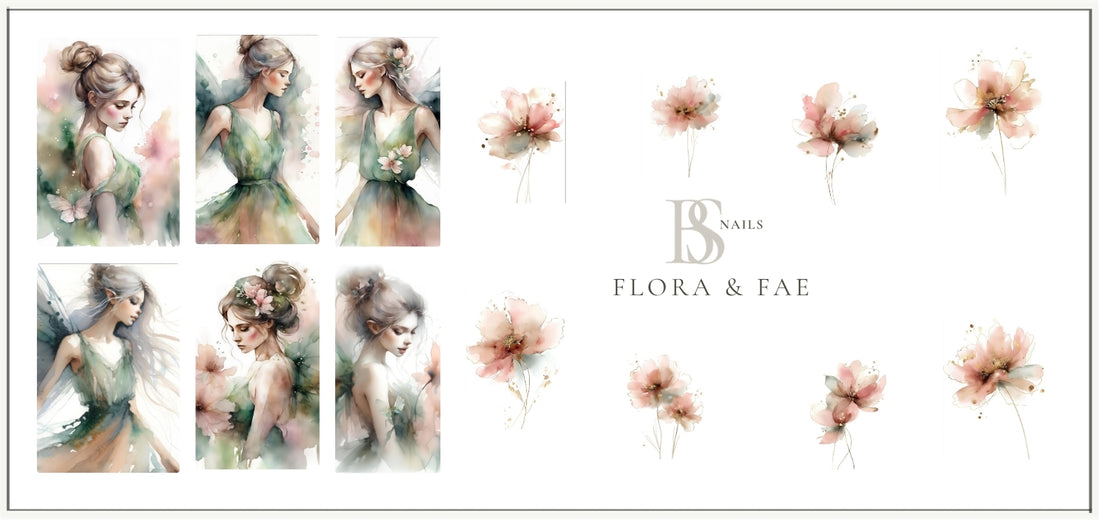 Waterslide Nail Decal | FLORAL &amp; FEA