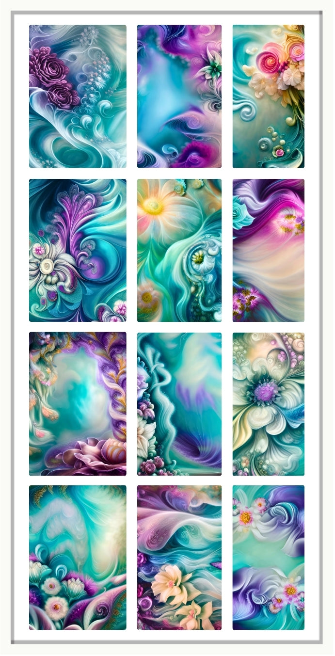 Waterslide Nail Decal | FLOWING FLOWERS