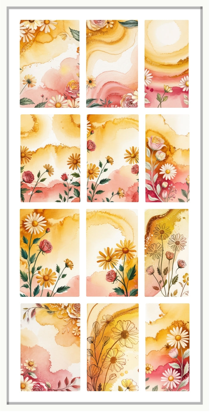 Waterslide Nail Decals | GOLDEN FLORAL