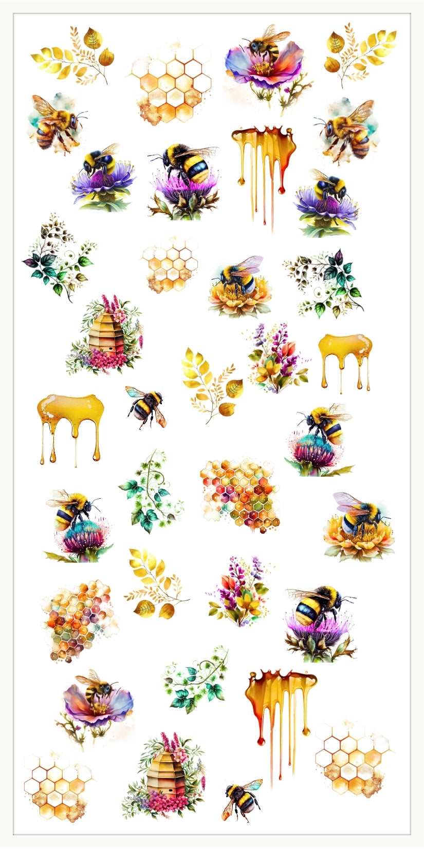 Waterslide Nail Decals | HONEY BEE