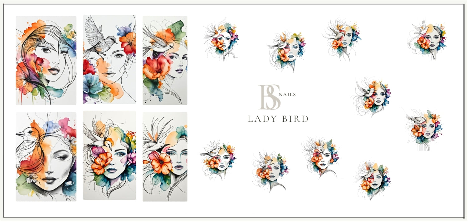 Waterslide Nail Decal | LADY BIRD