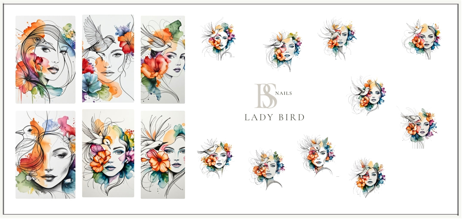 Waterslide Nail Decal | LADY BIRD