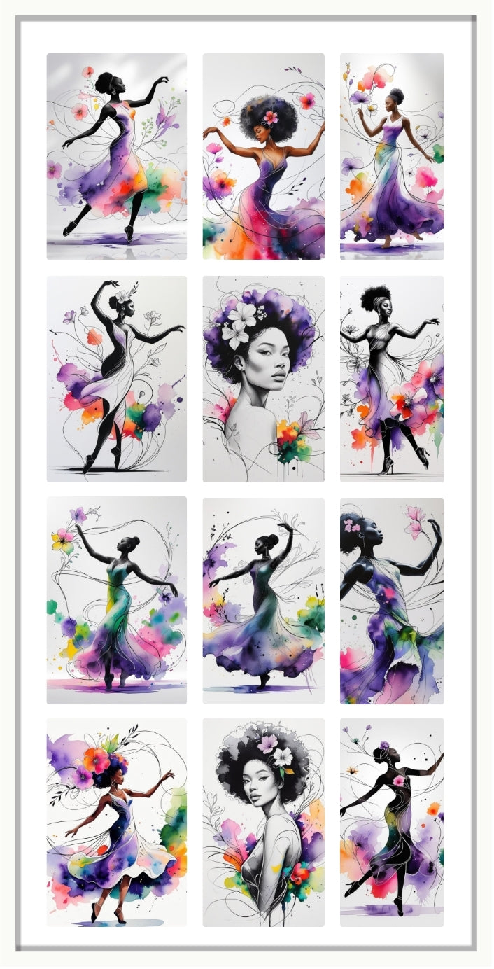Waterslide Nail Decal | LADY IN DANCE