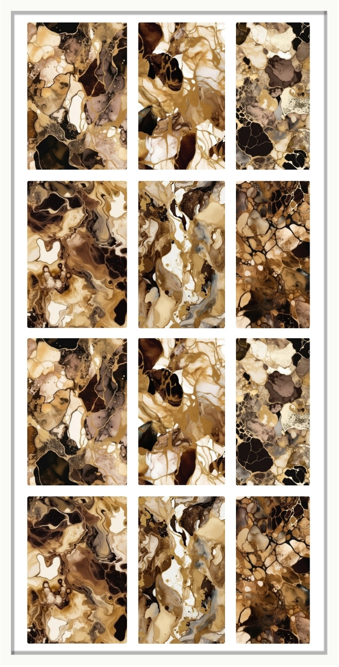 Waterslide Nail Decal | LIQUID BRONZE