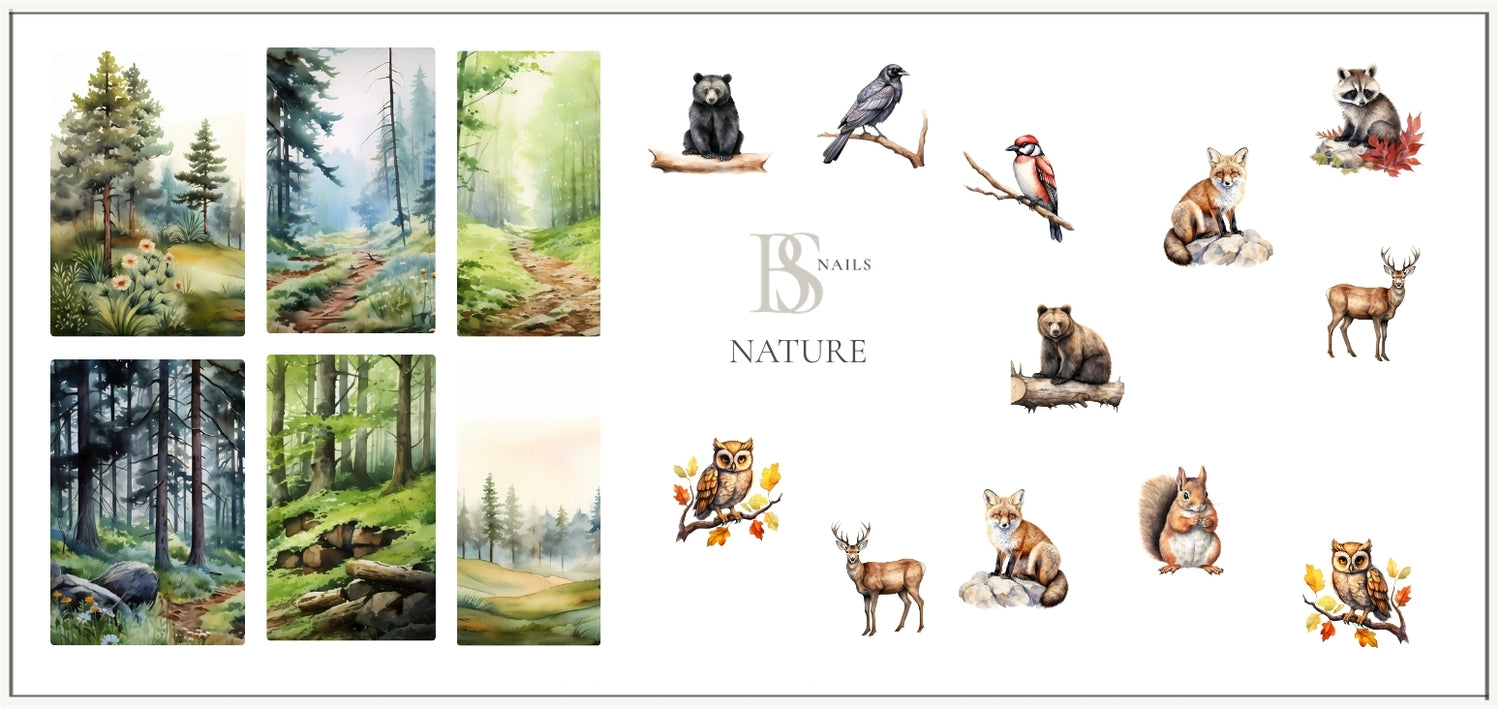 Waterslide Nail Decal | NATURE