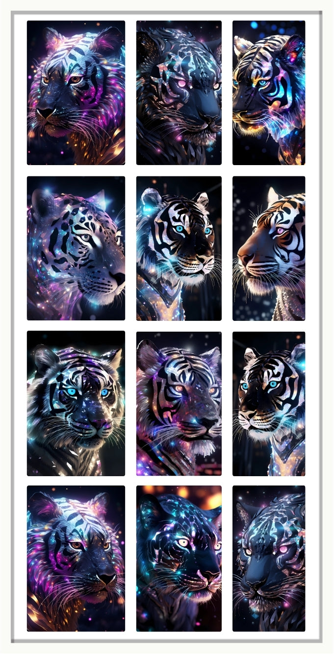 Waterslide Nail Decal | NEON TIGERS