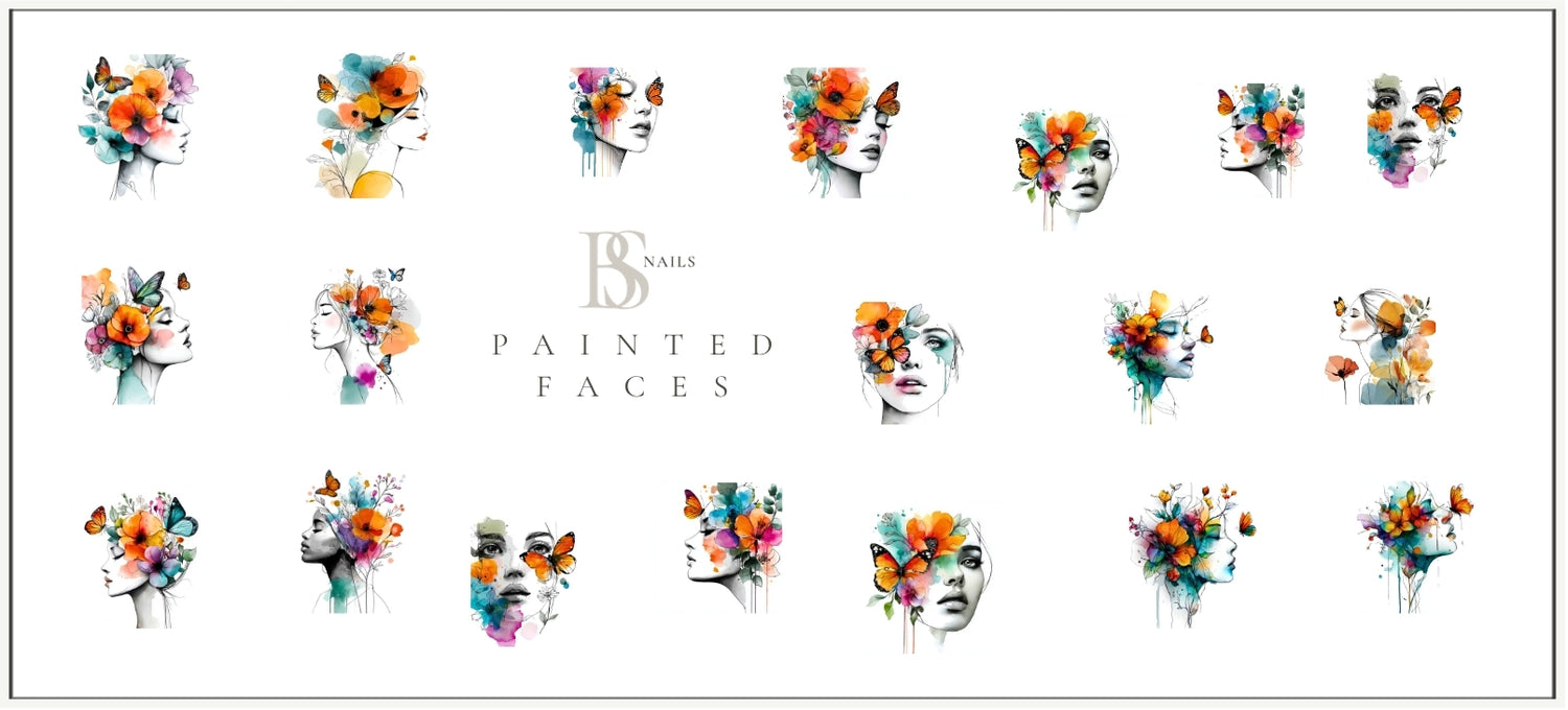 Waterslide Nail Decal | PAINTED FACES
