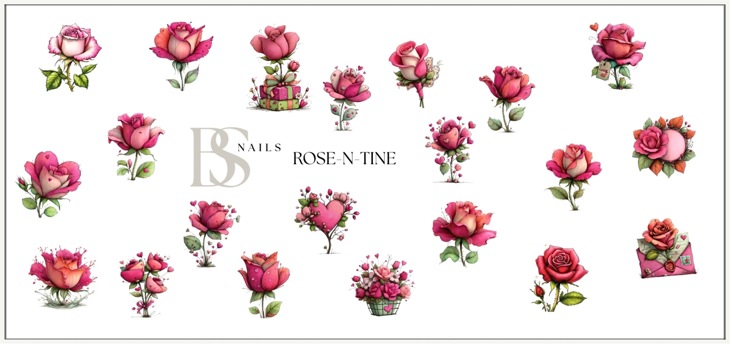 Waterslide Nail Decals | ROSE-N-TINE