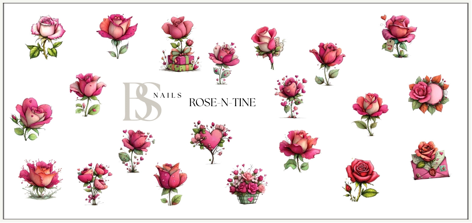 Waterslide Nail Decals | ROSE-N-TINE