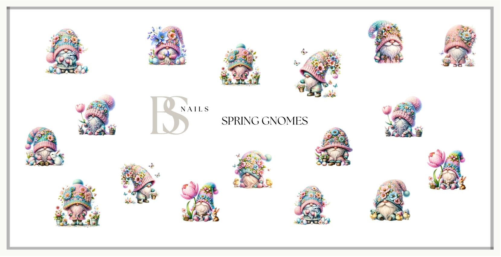Waterslide Nail Decal | SPRING GNOME