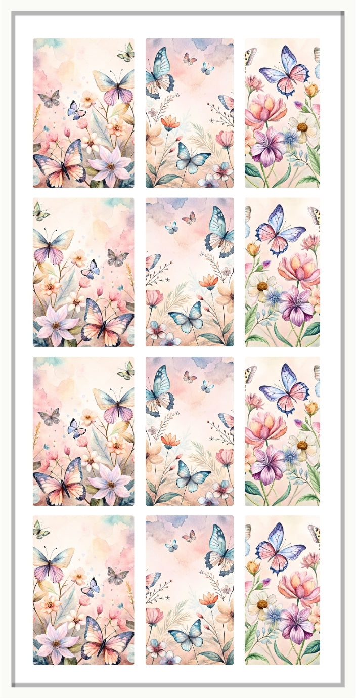 SUNDAY SERENITY | Butterfly &amp; Botanical Waterslide Nail Decals