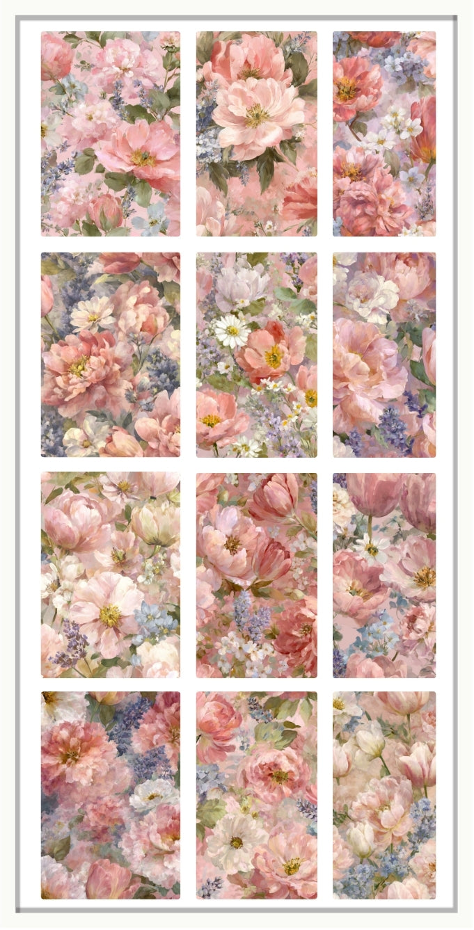 Waterslide Nail Decal | VINTAGE ROSE GARDEN