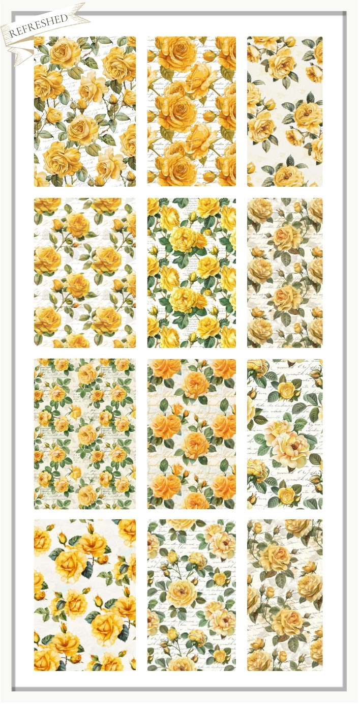 Waterslide Nail Decal | YELLOW ROSE OF TEXAS
