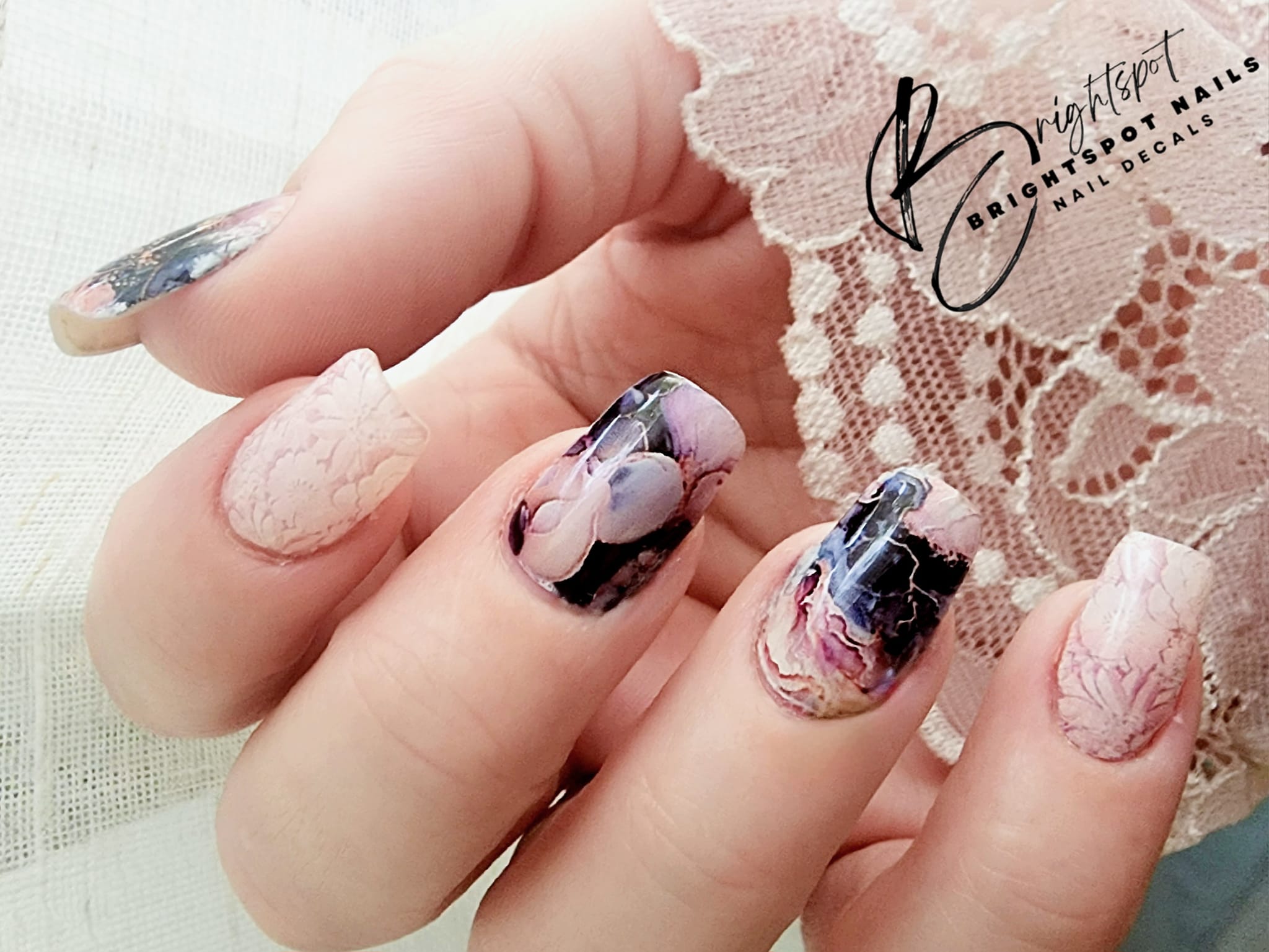 Waterslide Nail Decals | ABSTRACT &amp; LACE