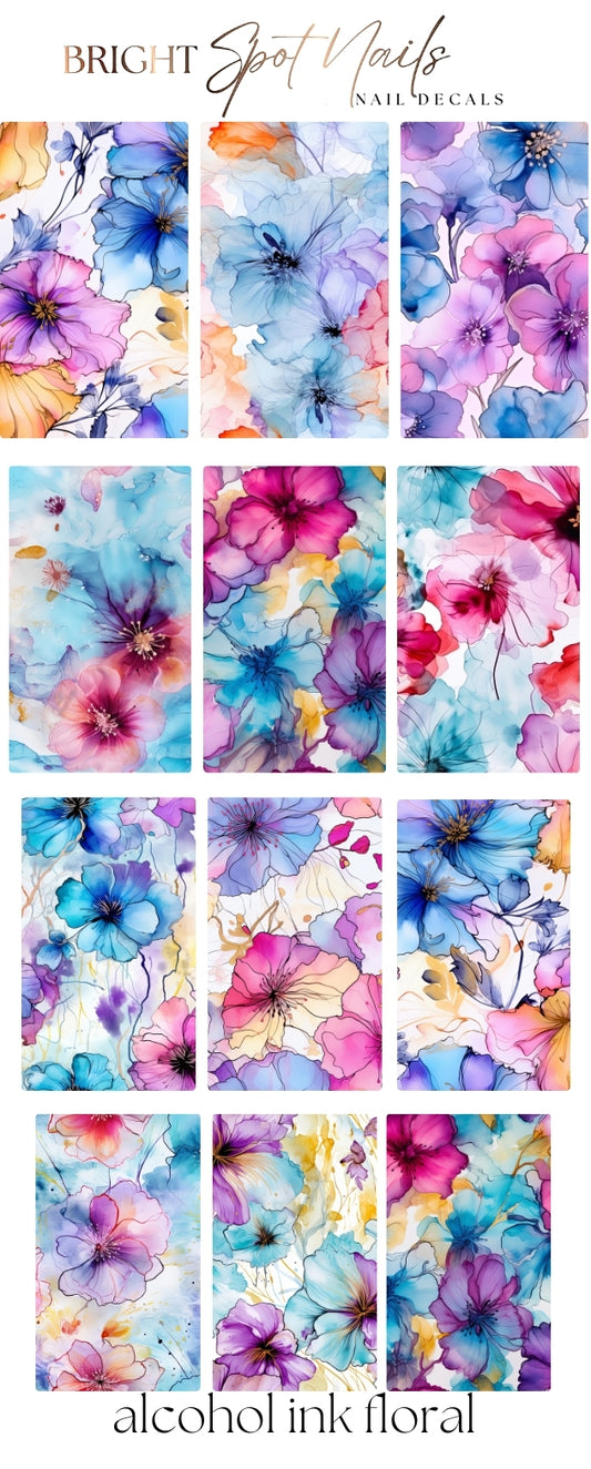 alcohol ink floral