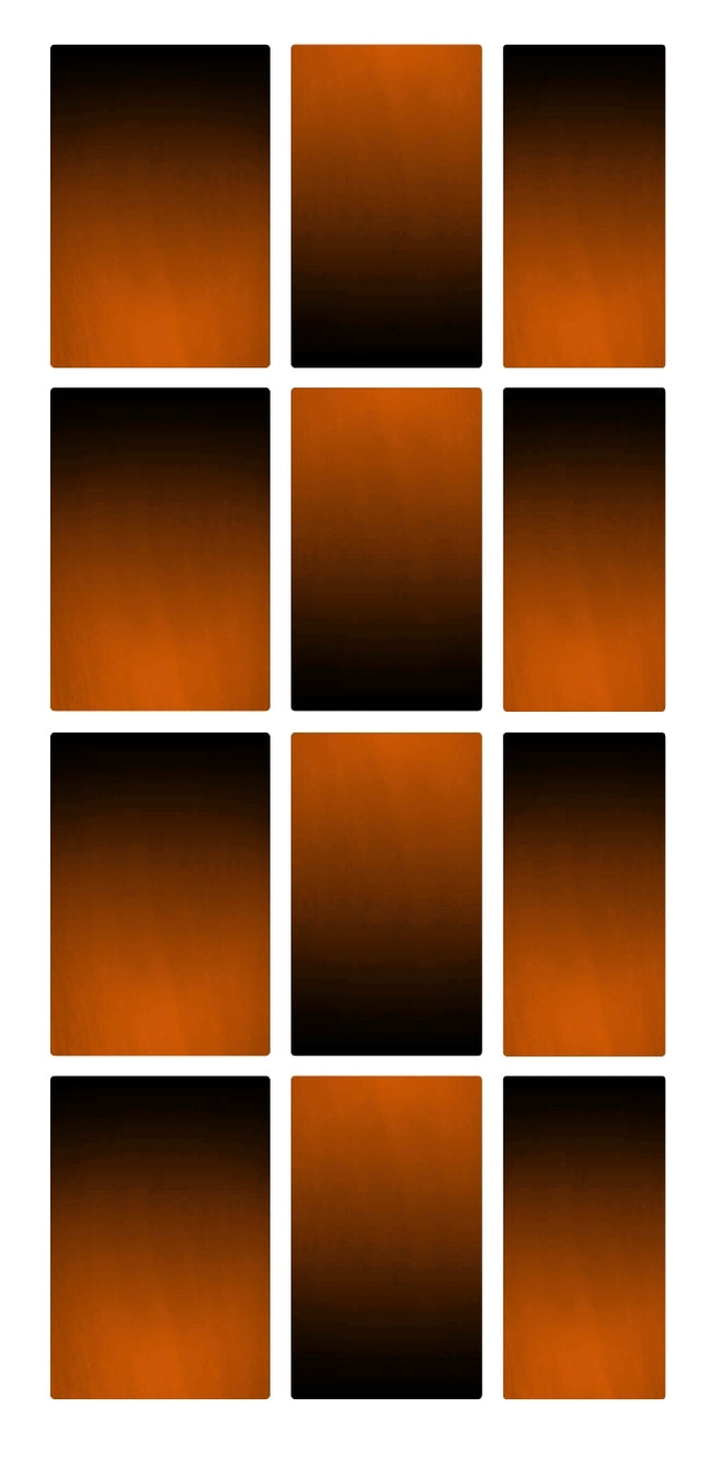 black to orange