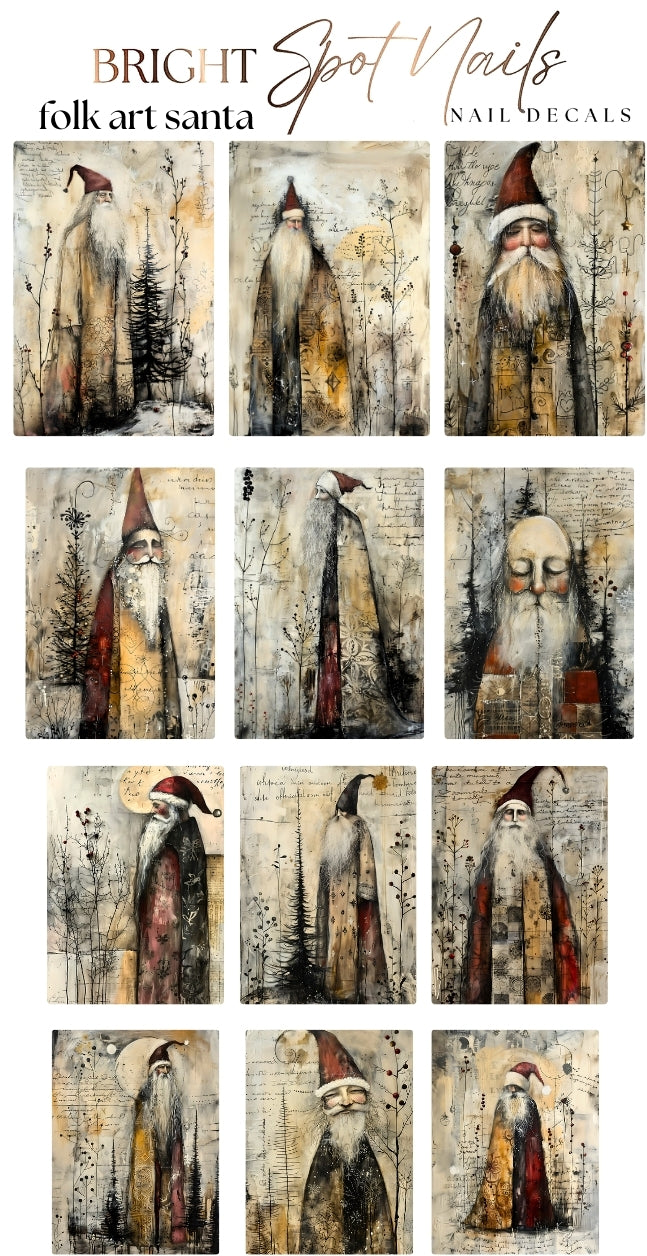 folk art santa