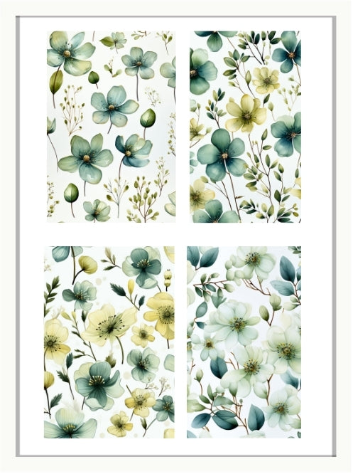 green floral