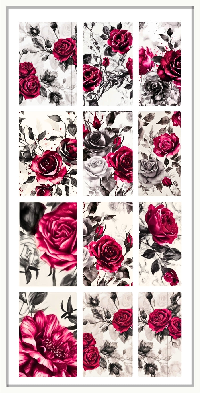 Waterslide Nail Decals | I CAN BUY MYSELF FLOWERS | FUCHSIA