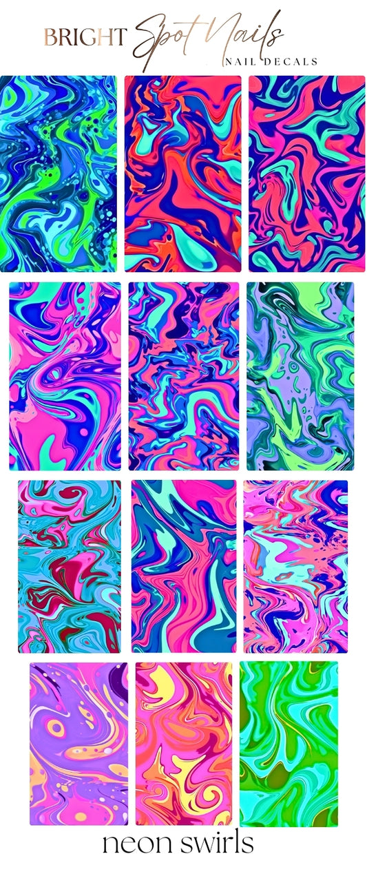 neon swirls